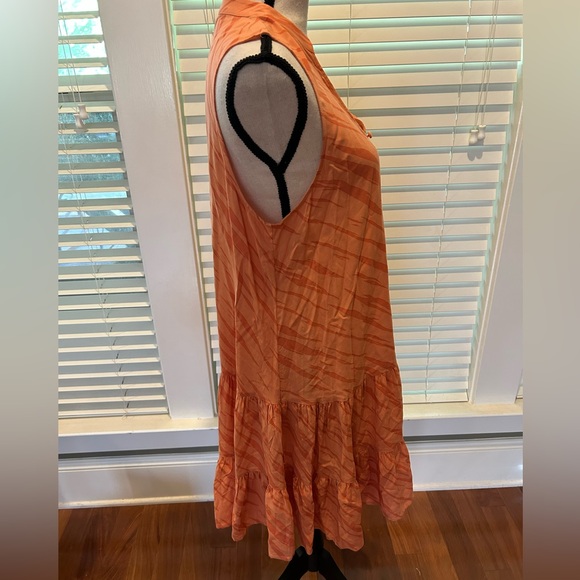 Women's Nine West Sleeveless Button-Front Tiered Dress - Picture 4 of 8